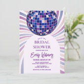 Retro Groovy Disco Bridal Shower Kaart (Staand voorkant)