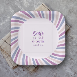 Retro Groovy Disco Bridal Shower Papieren Bordje