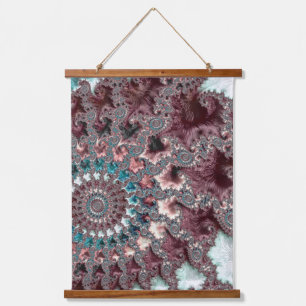 Retro Groovy Eclectische Boheemse Spiraal Fractal Hangend Wandkleed