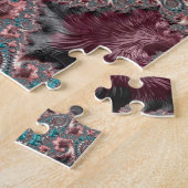 Retro Groovy Eclectische Boheemse Spiraal Fractal Legpuzzel (Zijkant)