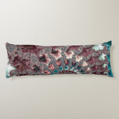 Retro Groovy Eclectische Boheemse Spiraal Fractal Lichaamskussen (Achterkant)