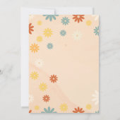 Retro groovy één dagbloem Eerste verjaardag Kaart (Achterkant)