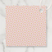 Retro Groovy Een Meisjes 1e Verjaardag Bedankjes Labels (Achterkant)