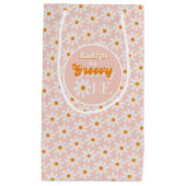 Retro Groovy Een Meisjes 1e Verjaardag Klein Cadeauzakje (Voorkant)