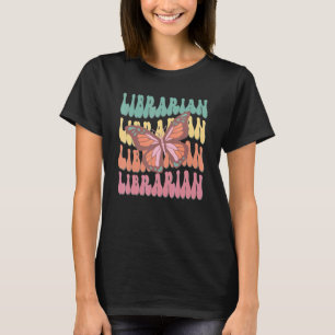 retro groovy elementair en middelbaar schoolvak bi t-shirt