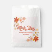 Retro Groovy Floral bedankt Bedankzakje (Voorkant)