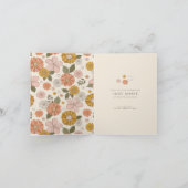 Retro Groovy Floral Girls Bedankkaart (Binnen)