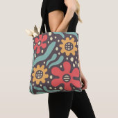 Retro Groovy Floral Tas (Dichtbij)