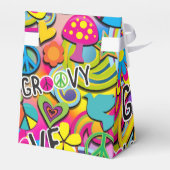 Retro Groovy FUN 60's 60's Love Birthday Party Bedankdoosjes (Achterkant)