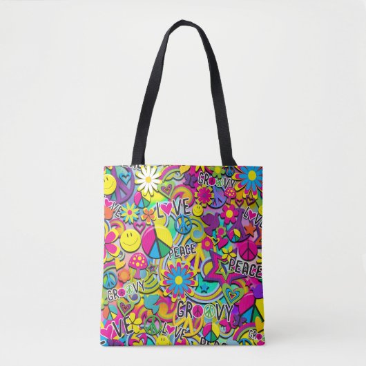 Retro Groovy FUN 60's Sixties Funky Draagtas (Voorkant)