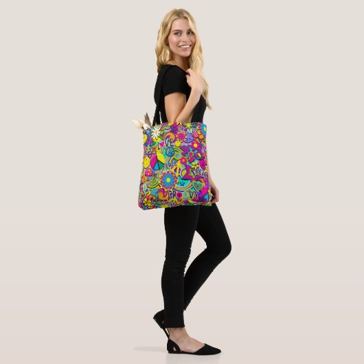 Retro Groovy FUN 60's Sixties Funky Draagtas (Op model)