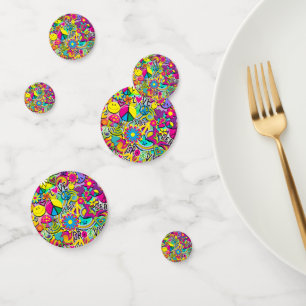 Retro Groovy FUN 60's Zestig Jaren Verjaardagsfees Confetti