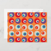 Retro Groovy Funky Pattern van 60 en 70 jaar Briefkaart (Voorkant / Achterkant)