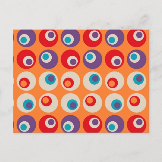 Retro Groovy Funky Pattern van 60 en 70 jaar Briefkaart (Voorkant)