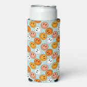Retro groovy funny smile emoji Cooler (Seltzer Voorkant)