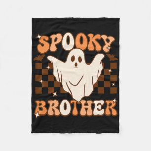 Retro Groovy Ghost Spooky Brother Kostuum Matching Fleece Deken