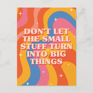 Retro Groovy Golven Met Mindfulness Mantra Briefkaart