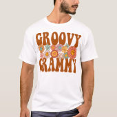 Retro Groovy Grammy Matching Family Birthday Party T-shirt (Voorkant)