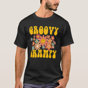 Retro Groovy Grampy Matching Family 1e verjaardag  T-shirt