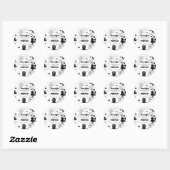 Retro groovy Halloween eerste verjaardag Dank U Ronde Sticker (Vel)