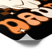 Retro Groovy Halloween Ghost Spooky Daddy Kostuum Poster (Hoek)