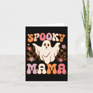Retro Groovy Halloween Ghost Spooky Mama Kostuum Kaart