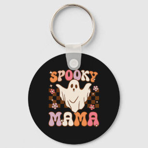 Retro Groovy Halloween Ghost Spooky Mama Kostuum Sleutelhanger