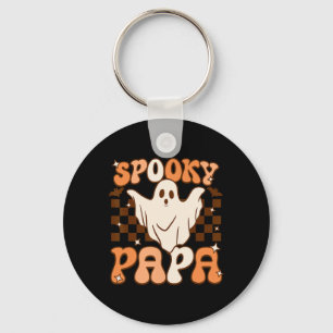 Retro Groovy Halloween Ghost Spooky Papa Kostuum Sleutelhanger