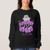 Retro Groovy Halloween Ghosts Spooky Vibes Trui (Voorkant)