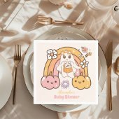 Retro Groovy Halloween Little Boo Baby shower Servet