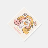 Retro Groovy Halloween Little Boo Baby shower Servet (Hoek)