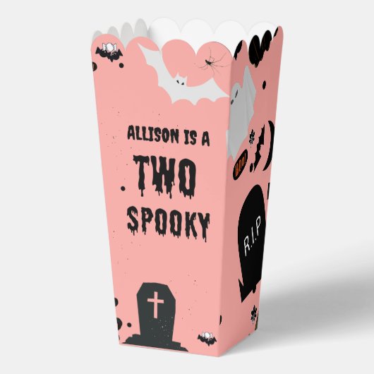 Retro Groovy Halloween spooky een eerste verjaarda Bedankdoosjes (Voorkant)