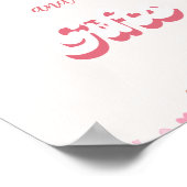 Retro groovy Hart Valentijn kaart & geschenken tek Poster (Hoek)