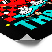 Retro Groovy Heart Throb Valentines Day Toddlers B Poster (Hoek)