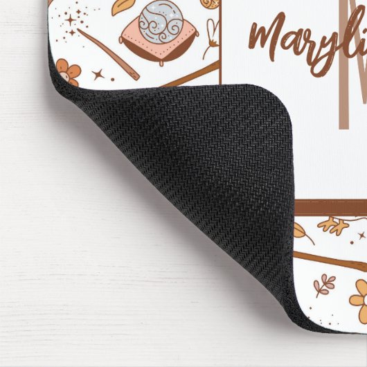 RETRO GROOVY HERFST MONOGRAM HALLOEEN MUISMAT (Hoek)