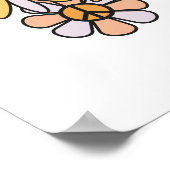 Retro Groovy | Hier komt de afbeelding van de zon Poster (Hoek)