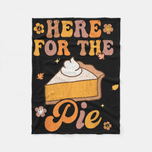 Retro Groovy hier voor de Thanksgiving Pie pomkin Fleece Deken