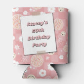 Retro Groovy Hippie 40e Verjaardag  Foto Blikjeskoeler (Achterkant)