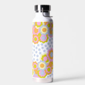 Retro Groovy Hippie Flowers en Stars Waterfles (Links)