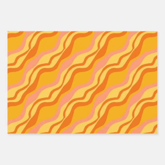 Retro Groovy Hippie Wrapping Papier Bladen Inpakpapier Vel (Voorkant 3)