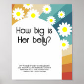 Retro Groovy - Hoe groot is haar Poster in de buik (Voorkant)