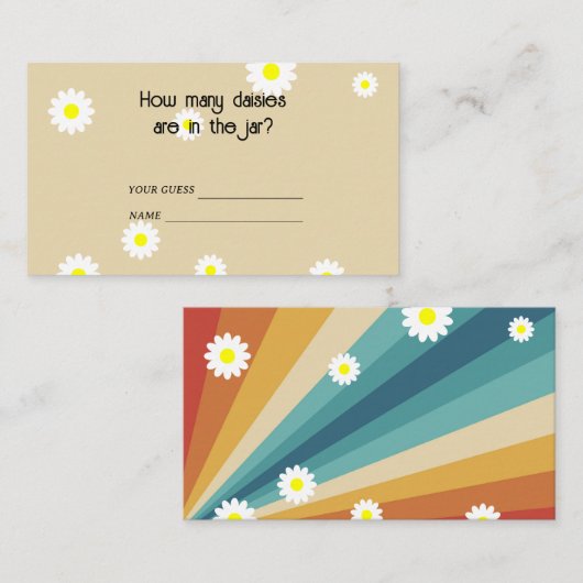 Retro Groovy - Hoeveel dagbladen bevinden zich in  Informatiekaartje (Voorkant / Achterkant)