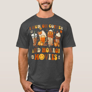 Retro Groovy Horror Herfst Movie Coffee Hippie Hal T-shirt