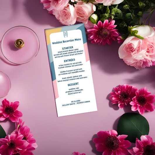 Retro Groovy huwelijksmenu - Een reis naar nostalg Menu