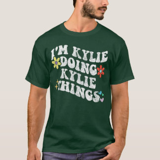 Retro Groovy Ik doe Kylie Dingen Grappige Moeder T-shirt