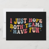 Retro Groovy Ik hoop dat beide teams plezier hebbe Kaart (Voorkant)