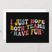 Retro Groovy Ik hoop dat beide teams plezier hebbe Kaart (Voorkant / Achterkant)