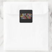 Retro Groovy Ik hoop dat beide teams plezier hebbe Vierkante Sticker (Tas)