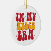 Retro Groovy in mijn Kelce-tijdperk Keramisch Ornament (Rechts)