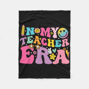 Retro Groovy In Mijn Onderwijs Tijdperk Beste Lera Fleece Deken